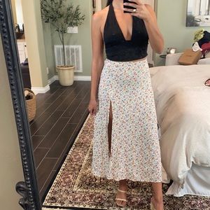 Reformation midi skirt